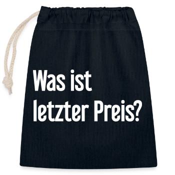 What is last price? - Closable cotton gift bag (25x30cm) - navy - Front
