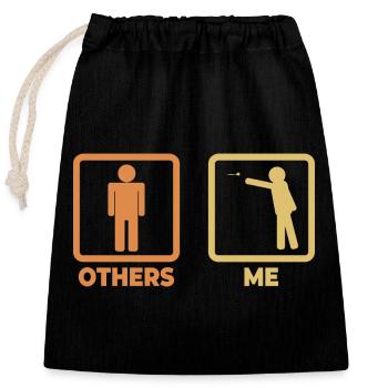 Figurines en bâton Darter - Sac cadeau en coton avec cordon (25 x 30 cm) - noir - Devant