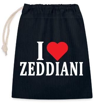t-shirt Io amo Zeddiani t-shirt Sardegna - Closable cotton gift bag (25x30cm) - navy - Front