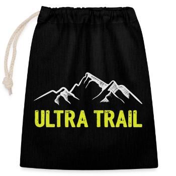 Ultra Trail - Verschließbarer Geschenkbeutel aus Baumwolle (25x30cm) - Schwarz - Vorne