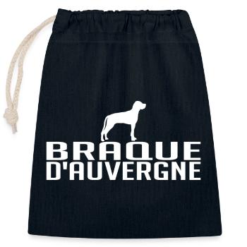 BRAQUE D AUVERGNE Hunderasse Jagdhunde Wilsigns - Verschließbarer Geschenkbeutel aus Baumwolle (25x30cm) - Navy - Vorne
