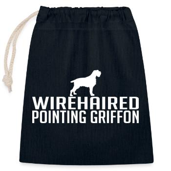 Wirehaired Pointing Griffon Hunderasse Hunde - Verschließbarer Geschenkbeutel aus Baumwolle (25x30cm) - Navy - Vorne