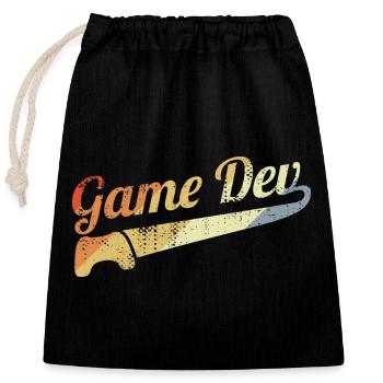 Vintage Game Developer - Closable cotton gift bag (25x30cm) - black - Front