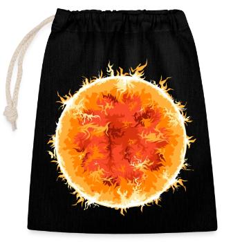 Fireball, Sun, Symbol, Summer, Space, Space - Closable cotton gift bag (25x30cm) - black - Front