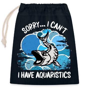 Aquarium Aquarists Fish Ornamental fish Aquaristics - Closable cotton gift bag (25x30cm) - navy - Front