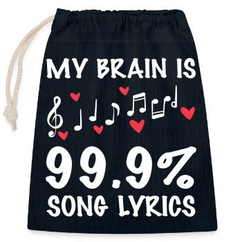Theatre Acting Actor Actress - Closable cotton gift bag (25x30cm) - navy - Front