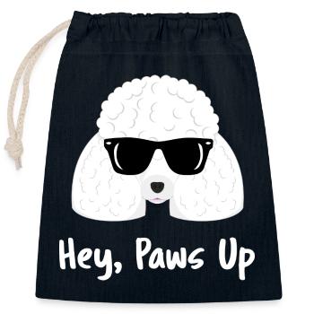 Cool Poodle Sunglasses Hey Paws Up Dog - Closable cotton gift bag (25x30cm) - navy - Front