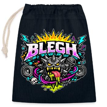 Blegh Comic Edition - Verschließbarer Geschenkbeutel aus Baumwolle (25x30cm) - Navy - Vorne