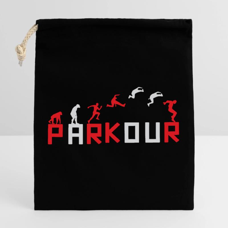 Évolution de la conception des séquences de course Sac cadeau en coton avec cordon (25 x 30 cm)