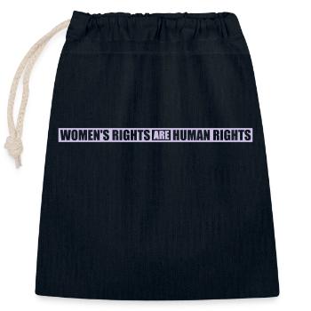 womens rights feminist quote - Closable cotton gift bag (25x30cm) - navy - Front