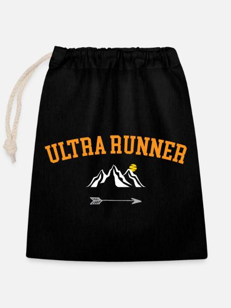Ultra Runner - Verschließbarer Geschenkbeutel aus Baumwolle (25x30cm) - Schwarz