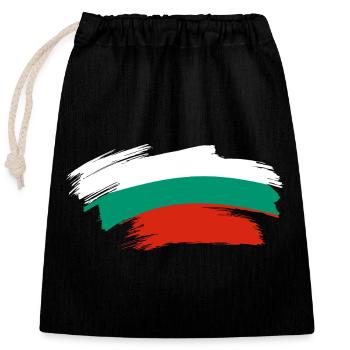 Bulgarien - Balkan България Flagge - Verschließbarer Geschenkbeutel aus Baumwolle (25x30cm) - Schwarz - Vorne