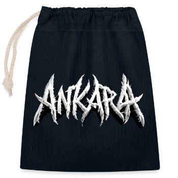 Ankara Turkey - Ankara Metal Music Headbanger - Closable cotton gift bag (25x30cm) - navy - Front