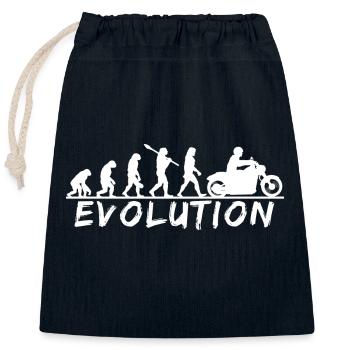 Evolution of Riding Discover Your Journey - Verschließbarer Geschenkbeutel aus Baumwolle (25x30cm) - Navy - Vorne