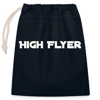 High Flyer - Closable cotton gift bag (25x30cm) - navy - Front