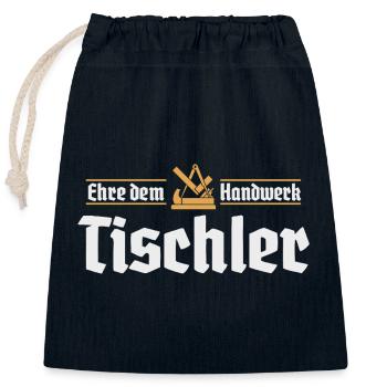 Tischler Handwerk Zunftzeichen Zunft Handwerker - Verschließbarer Geschenkbeutel aus Baumwolle (25x30cm) - Navy - Vorne