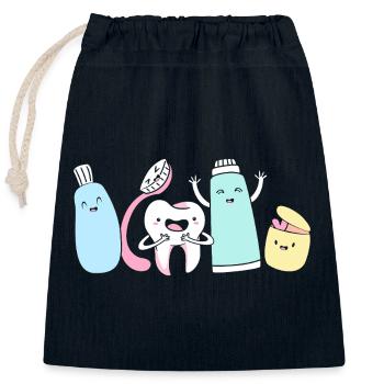 Receptionist Dentist - Closable cotton gift bag (25x30cm) - navy - Front