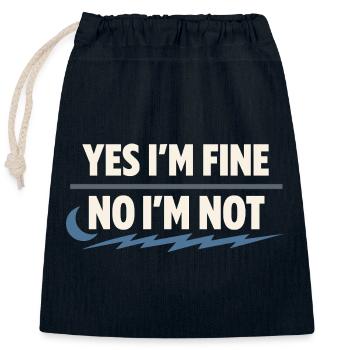 Perimenopause Humor Perimenopause - Verschließbarer Geschenkbeutel aus Baumwolle (25x30cm) - Navy - Vorne