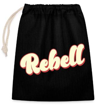 rebel dieb rowdy rebell bandit hustler gang crime - Closable cotton gift bag (25x30cm) - black - Front
