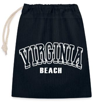 virginia shirt - Verschließbarer Geschenkbeutel aus Baumwolle (25x30cm) - Navy - Vorne