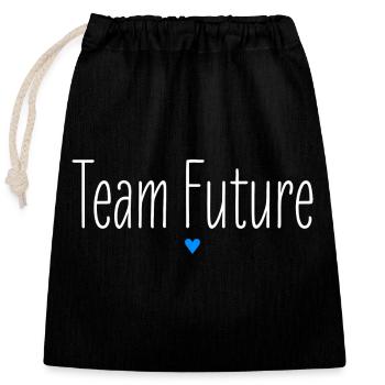 Future, Optimism, Team Future, Partner Look - Closable cotton gift bag (25x30cm) - black - Front