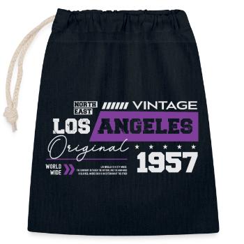 1957 Vintage Born Legend 67 Anniversaire - Sac cadeau en coton avec cordon (25 x 30 cm) - bleu marine - Devant