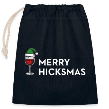 Merry Hicksmas – Anti Xmas Edition - Verschließbarer Geschenkbeutel aus Baumwolle (25x30cm) - Navy - Vorne