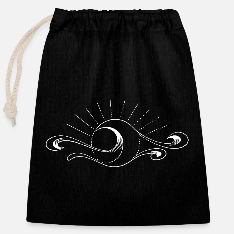 Supernova - Sac cadeau en coton avec cordon (25 x 30 cm) - noir