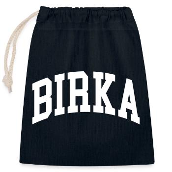 Birka - Closable cotton gift bag (25x30cm) - navy - Front