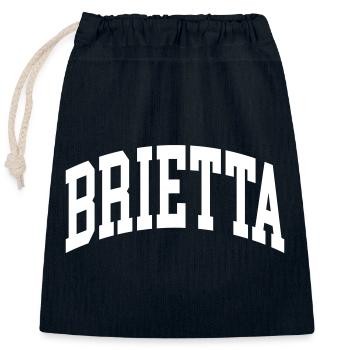 Brietta - Closable cotton gift bag (25x30cm) - navy - Front