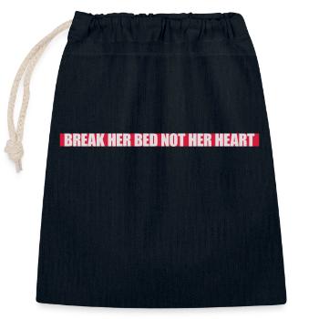 break her bed Zitat - Verschließbarer Geschenkbeutel aus Baumwolle (25x30cm) - Navy - Vorne