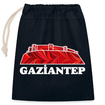 gaziantep e 18 a kale - Verschließbarer Geschenkbeutel aus Baumwolle (25x30cm) - Navy - Vorne