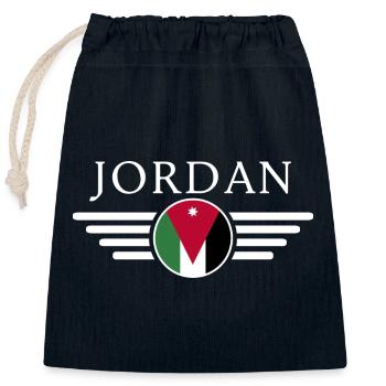 J’aime Jordan, T-shirt Style Design - Sac cadeau en coton avec cordon (25 x 30 cm) - bleu marine - Devant