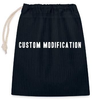 Modification personnalisée - Sac cadeau en coton avec cordon (25 x 30 cm) - bleu marine - Devant