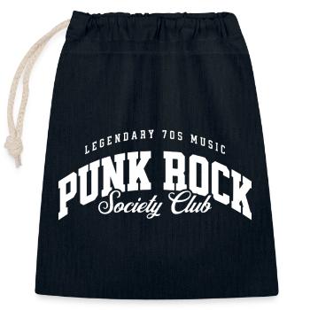 Punk Rock Society Club 70er - Verschließbarer Geschenkbeutel aus Baumwolle (25x30cm) - Navy - Vorne