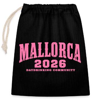 Communauté de daydrinking de Malle 2026 - Sac cadeau en coton avec cordon (25 x 30 cm) - noir - Devant