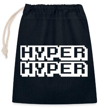 HYPER HYPER - Verschließbarer Geschenkbeutel aus Baumwolle (25x30cm) - Navy - Vorne