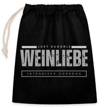 Just spritzer - Closable cotton gift bag (25x30cm) - black - Front