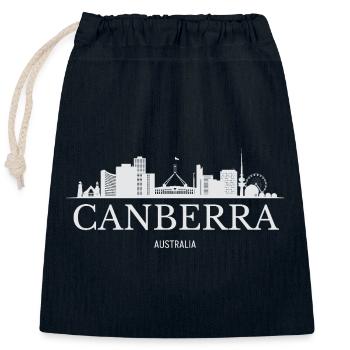 Canberra Skyline, Canberra Australie - Sac cadeau en coton avec cordon (25 x 30 cm) - bleu marine - Devant