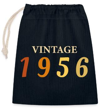 70 Years Legend Tee Born 1956 - Closable cotton gift bag (25x30cm) - navy - Front