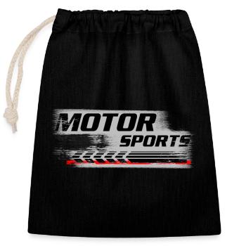 Sports Mécaniques - Sac cadeau en coton avec cordon (25 x 30 cm) - noir - Devant