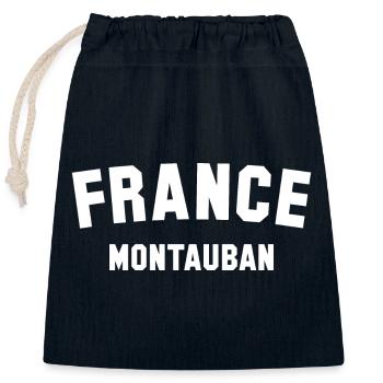 MONTAUBAN France Frankreich - Closable cotton gift bag (25x30cm) - navy - Front