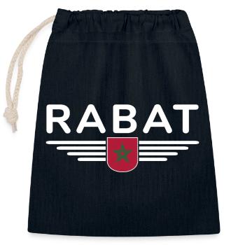 Morocco Rabat Fan Outfit Design T Shirt - Closable cotton gift bag (25x30cm) - navy - Front
