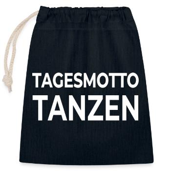 Dance - Closable cotton gift bag (25x30cm) - navy - Front