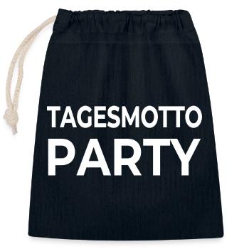 Party - Verschließbarer Geschenkbeutel aus Baumwolle (25x30cm) - Navy - Vorne