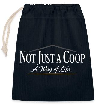 Chickens In The Garden Lifestyle Chicken - Closable cotton gift bag (25x30cm) - navy - Front