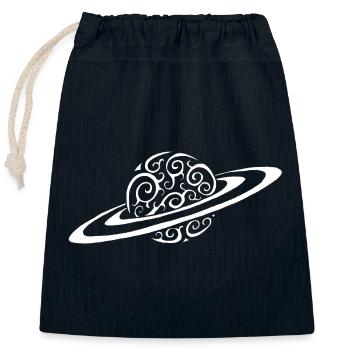 Weißer Spiralplanet - Verschließbarer Geschenkbeutel aus Baumwolle (25x30cm) - Navy - Vorne