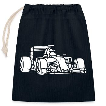 Présents de la course de voitures de formule Équipe de pilotes Kids Lui - Sac cadeau en coton avec cordon (25 x 30 cm) - bleu marine - Devant