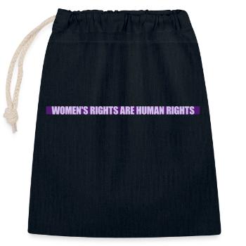 womens rights feminist quote - Closable cotton gift bag (25x30cm) - navy - Front