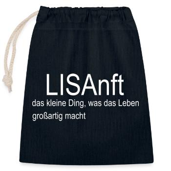 Top moderner T-Shirt Design Must have 2024 - Verschließbarer Geschenkbeutel aus Baumwolle (25x30cm) - Navy - Vorne